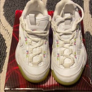 Girls FILA white sneakers size 13.5
